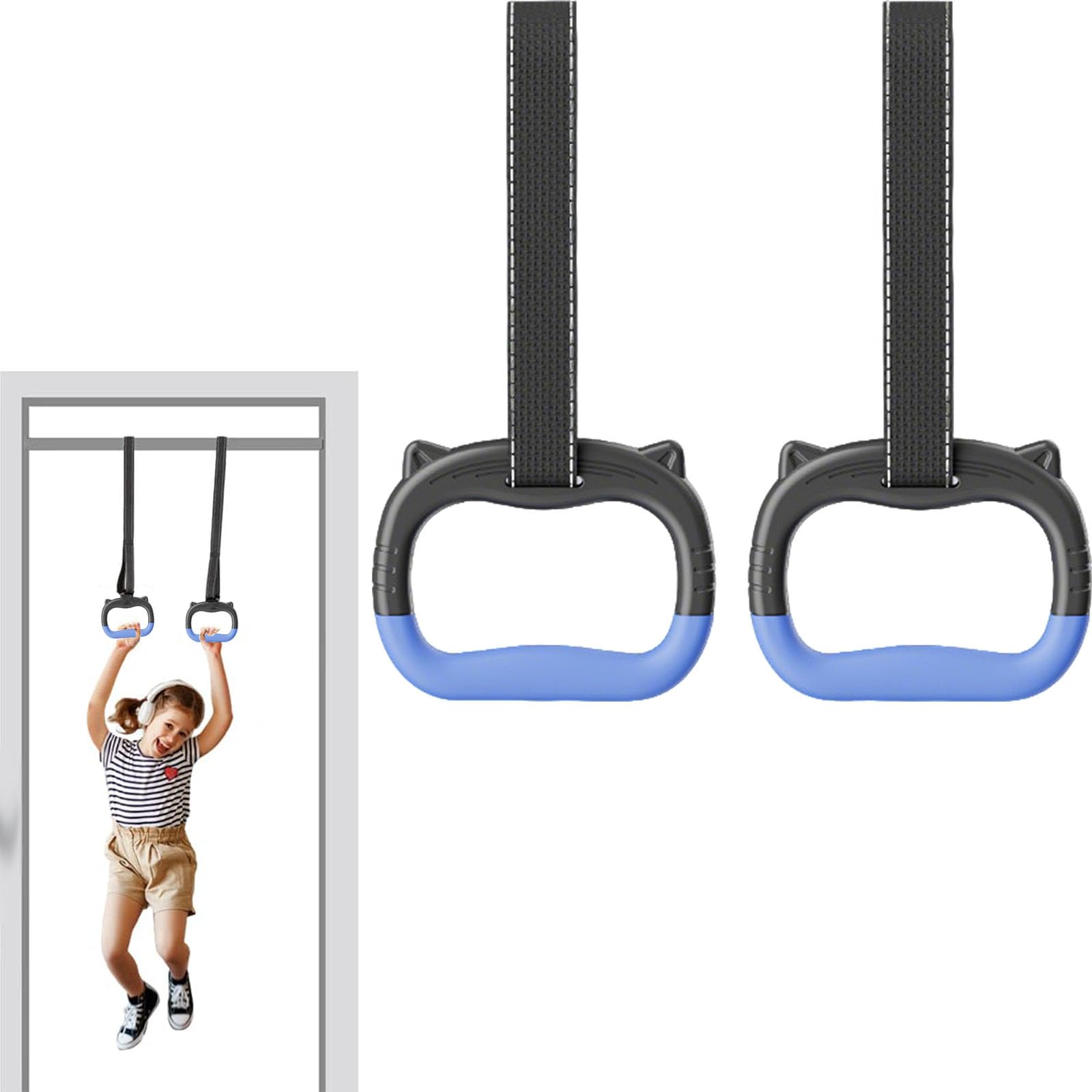 Pull Up Bar for Home for Kids, Adjustable Hanging Rod for Kids Height Growth, Gymnastics Equipment for Kids Home Gym, Monkey Bar for Home for Kids Exercise Equipment, Black-image-27