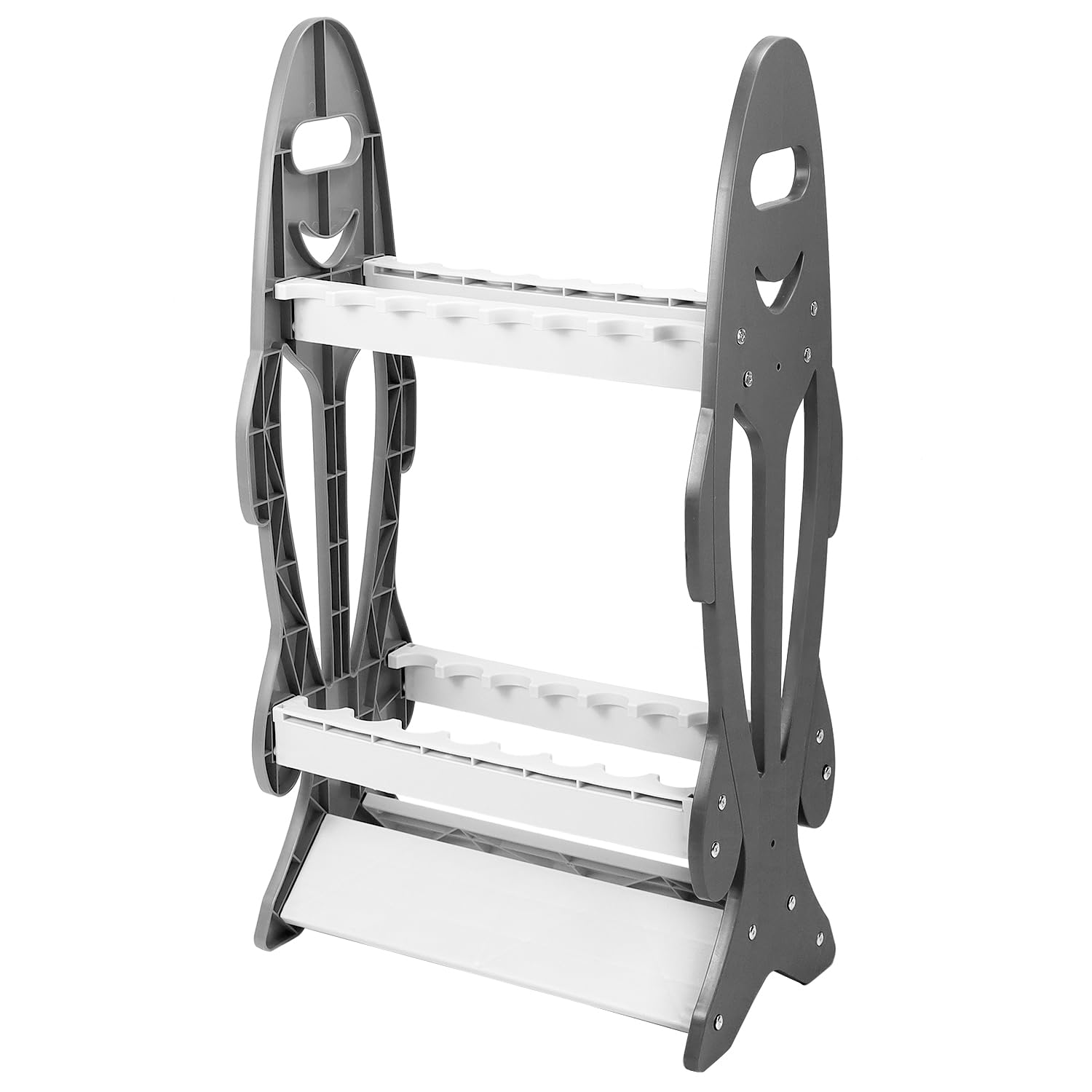 QWORK® Angelrutenhalter, Rutenständer für 16 Angelruten, Stabiler und Leichter Rutenhalter, für Meisten Angelrutentypen