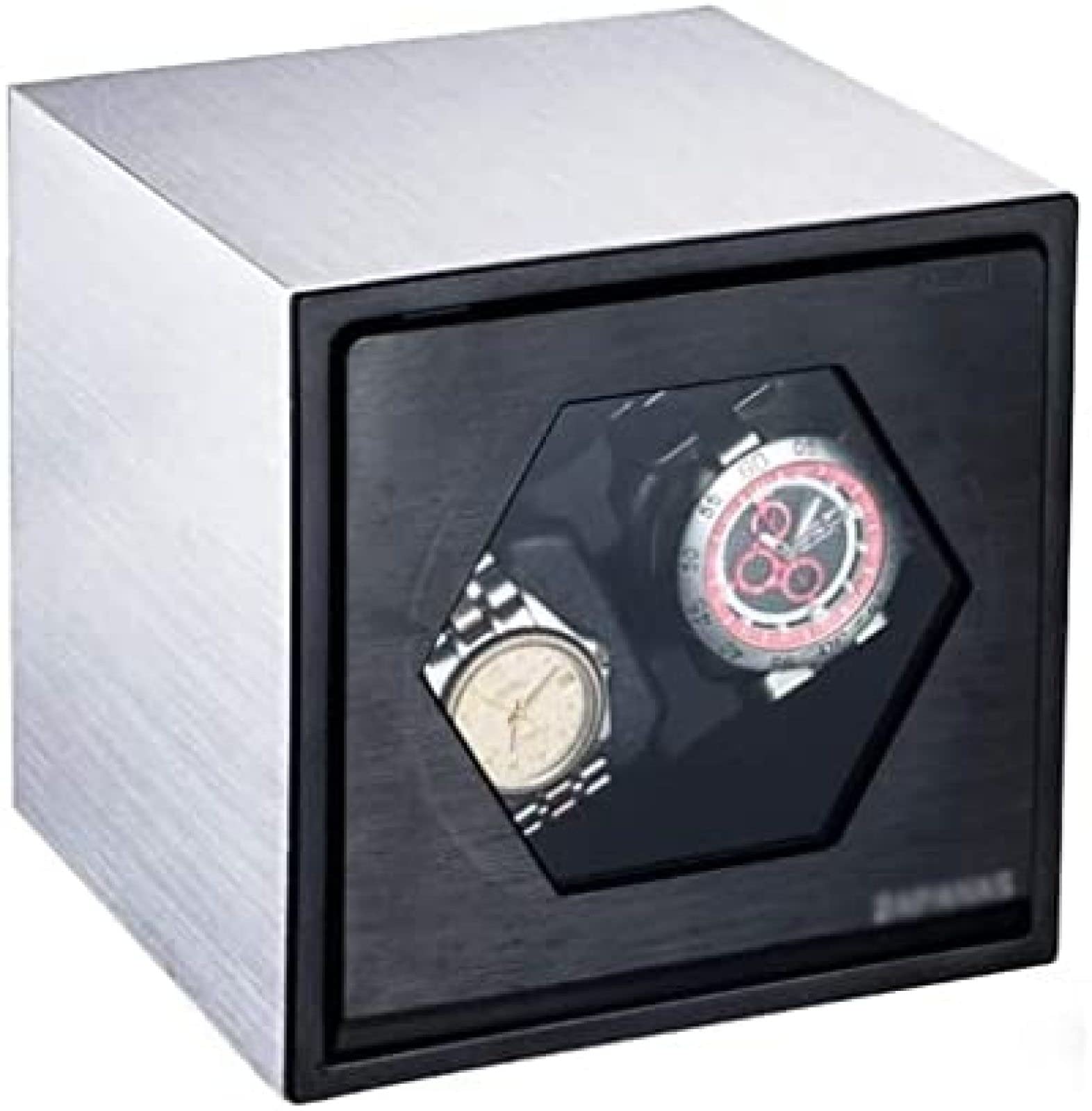 YNBSHGAA Watch Box Watch Case Watch Roll Utomatic Watch Winder Box for 2 Mechanical Wristwatch Winding Winders Storage Box Display Men's Watch Holder,B,15X15X15.8cm,F-15X15X15.8cm