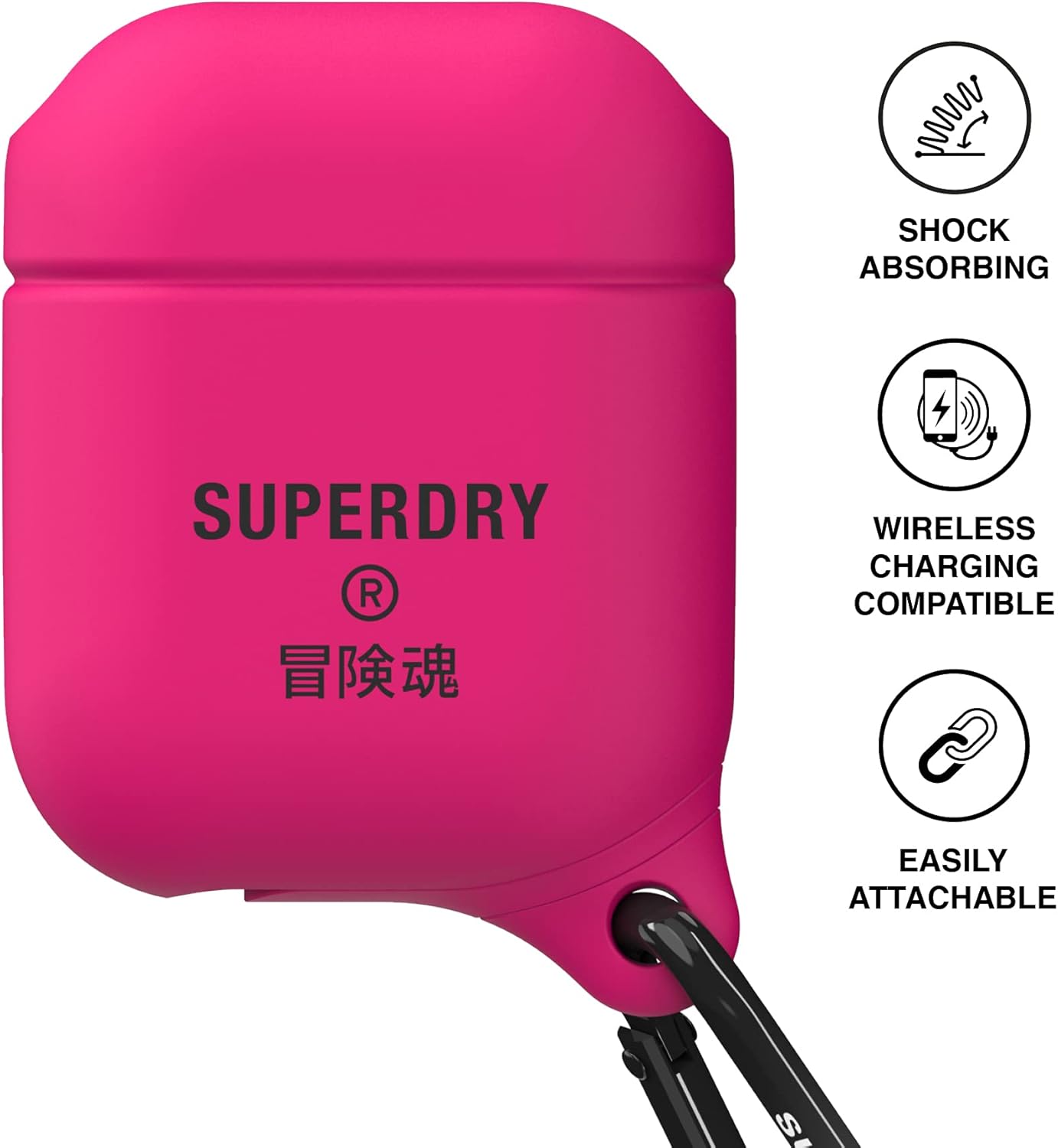 Superdry Airpod Case for Airpods, Wireless Bluetooth Charger Compatible, Waterproof Silicone Airpod Case for Wireless Headphones - Lime Green