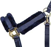 Vista 6 de Dura-Tech Halter de nailon con forro polar para caballos, máxima comodidad para caballos, diseño antifrotamiento, alta ajustabilidad, herrajes