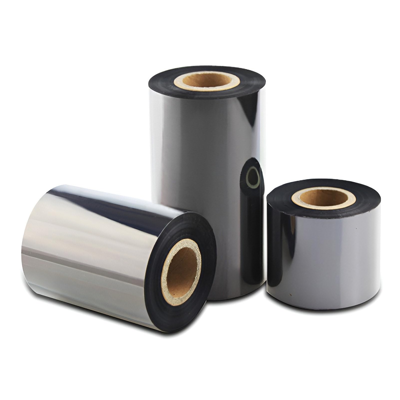 JXUANMM Satin ribbon printer ribbon, thermal transfer barcode ribbon, self-adhesive label printer ribbon wax-based ribbon, waterproof Black-40mmx300m