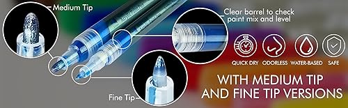 Miniatura 3 de Bolígrafos de pintura acrílica, paquete doble