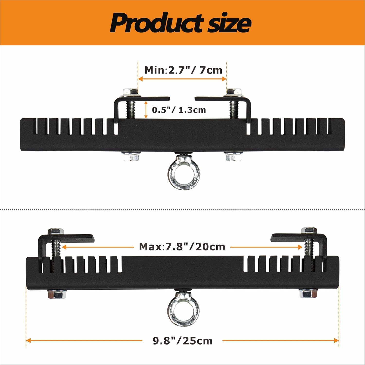 Heavy Duty Steel Beam Clamp,Heavy Bag Mount,Heavy Bag Hanger 360° Rotation Suitable for I or H Beam Punching Bag Bracket with Accessories for Boxing Muay Thai Training