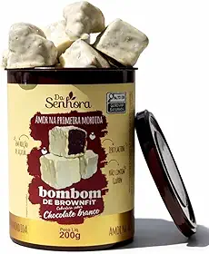 Bombom de Brownie Zero Açúcar com Cobertura Chocolate Branco 200G