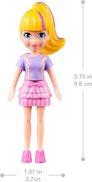 Polly Pocket Doll With Trendy Outfit 2018 Edition Measures Approx. 3.5 Tall (1 Doll)