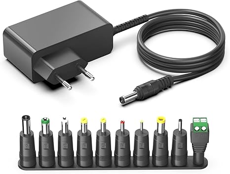 HKY Netzteil 12V 2,5A - Universal Adapter Für Kameras & LED