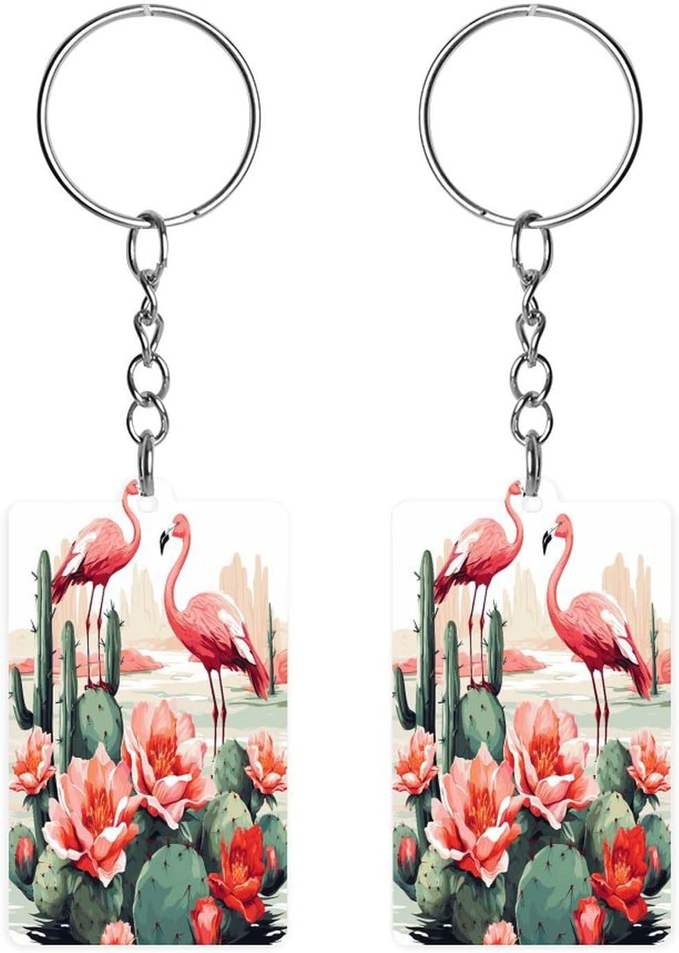 2×1.2 in Acrylic Keychain Cute Acrylic Keyring Animal Pendant