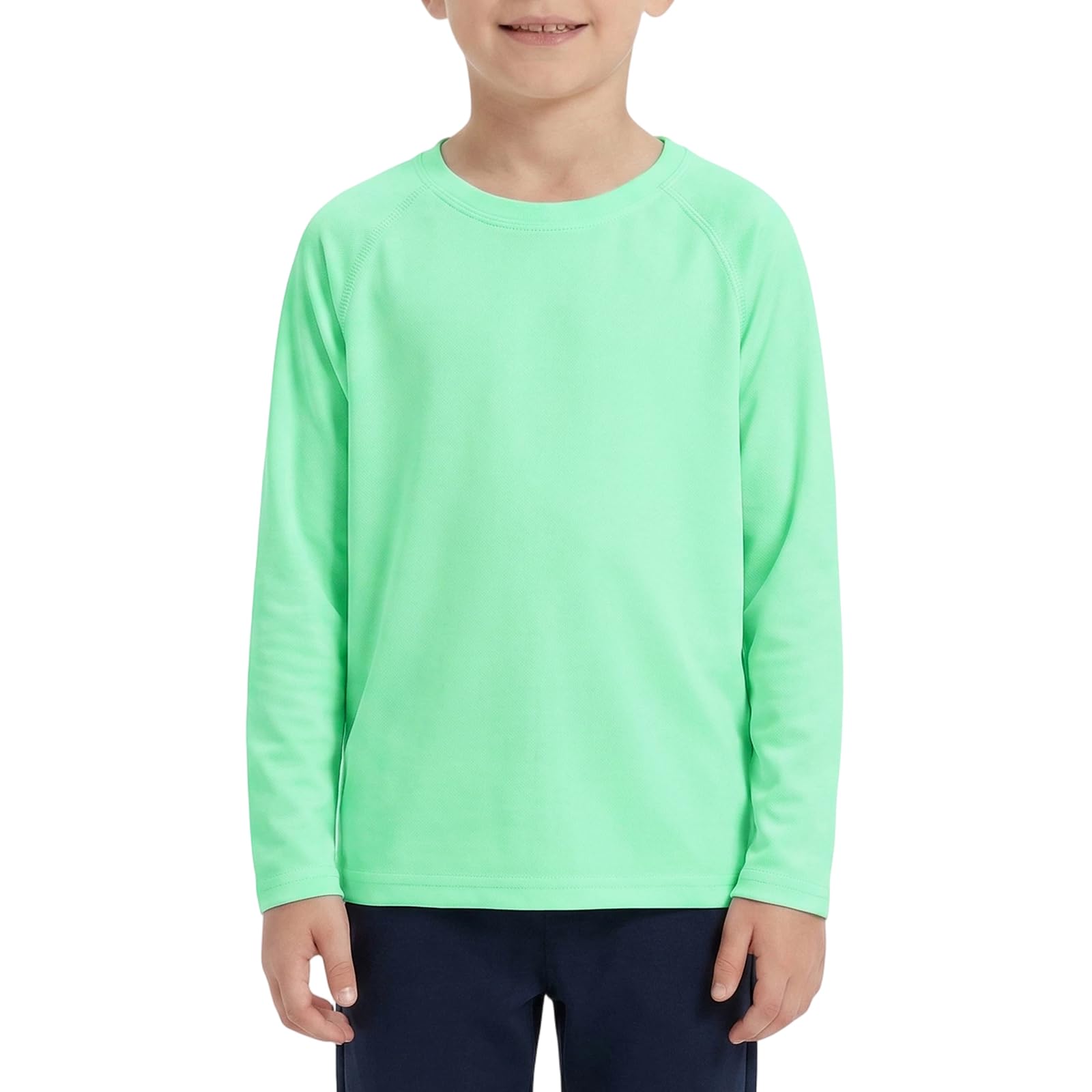 HYCOPROT Chłopięca koszulka do pływania UPF 50+, Rash Guard, dla dzieci, z długim rękawem, ochrona przed słońcem, koszulki wodne, dziewczęta, strój kąpielowy, młodzieżowy, szybkoschnący