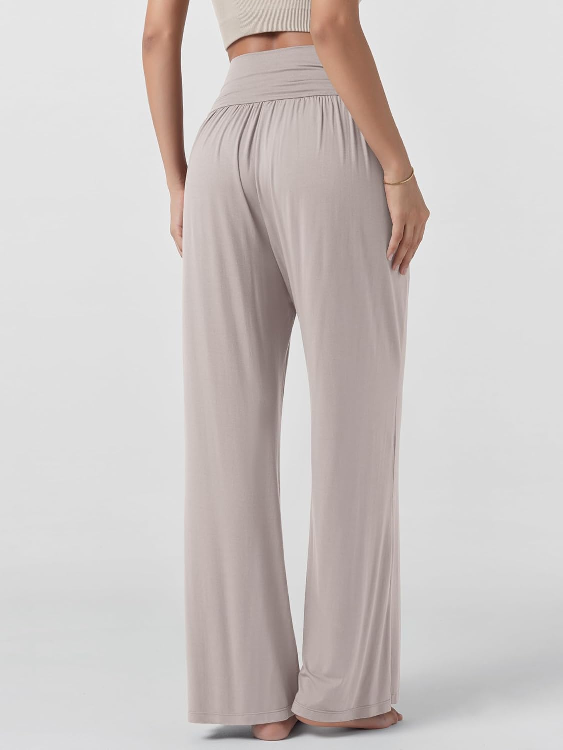 ODODOS Women's Wide Leg Palazzo Lounge Pants with Pockets Light Weight Loose Comfy Casual Pajama Pants-26/28/30"/32" Inseam - Image 4