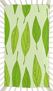Greenery Crib Sheets for Boys, Girls Machine Washable Soft Cozy Microfiber Fitted Crib Sheet for Standard Crib and Toddler Mattresses Boys Girls 28x52 Inch