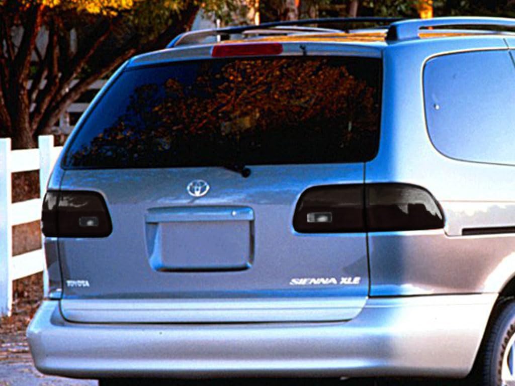 Rvinyl Tail Light Tint Covers Compatible with Toyota Sienna 1998-2000 - Smoke