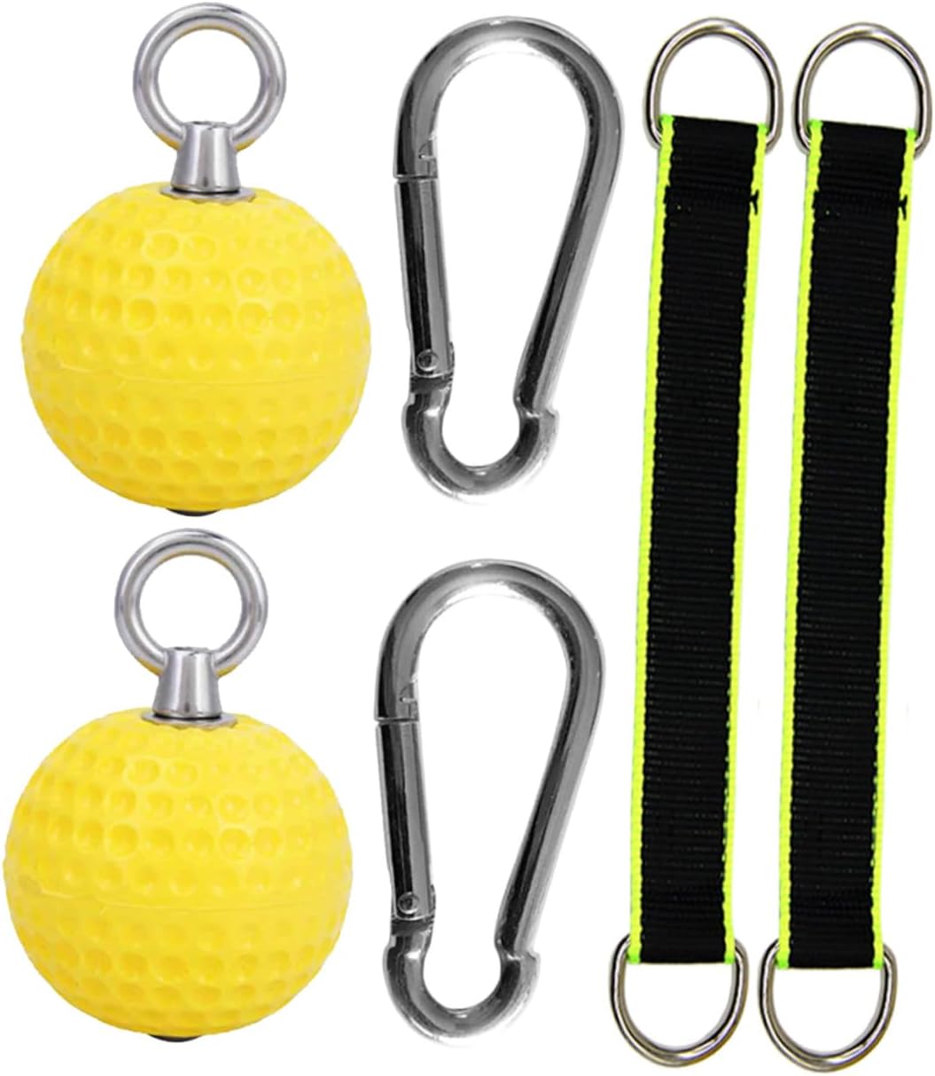 SUPVOX Forearm Strengthener Grip Training Balls with Hooks Reinforced Webbing Non-slip Solid Plastic Exercise Equipment for Hand Strength Rehab and Fitness Accessories