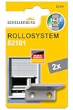 Schellenberg 52101 Stop Angle for Roller shutters, Prevents Complete retraction of The Shutter, 2 Pieces, Screws Included, Grey