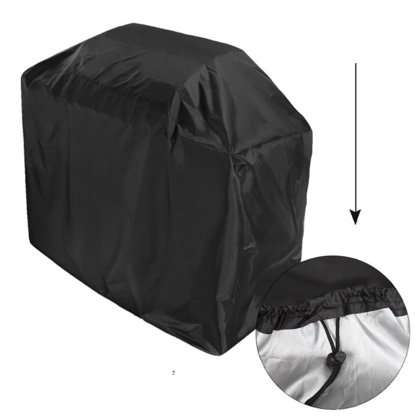 Funda Barbacoa Exterior Impermeable Cubierta for Barbacoa, Cubierta for Parrilla, protección for Lluvia, Gas, jardín, Exterior, Negro(145 x 61 x 117cm)