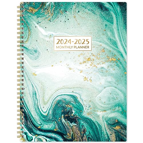 2024-2025 Monthly Planner - Monthly Calendar 2024-2025 from January 2024 - December 2025, Two Years Monthly Planner with Two-Side Pocket, 9" x 11", Cardboard Cover, Perfect Organizer