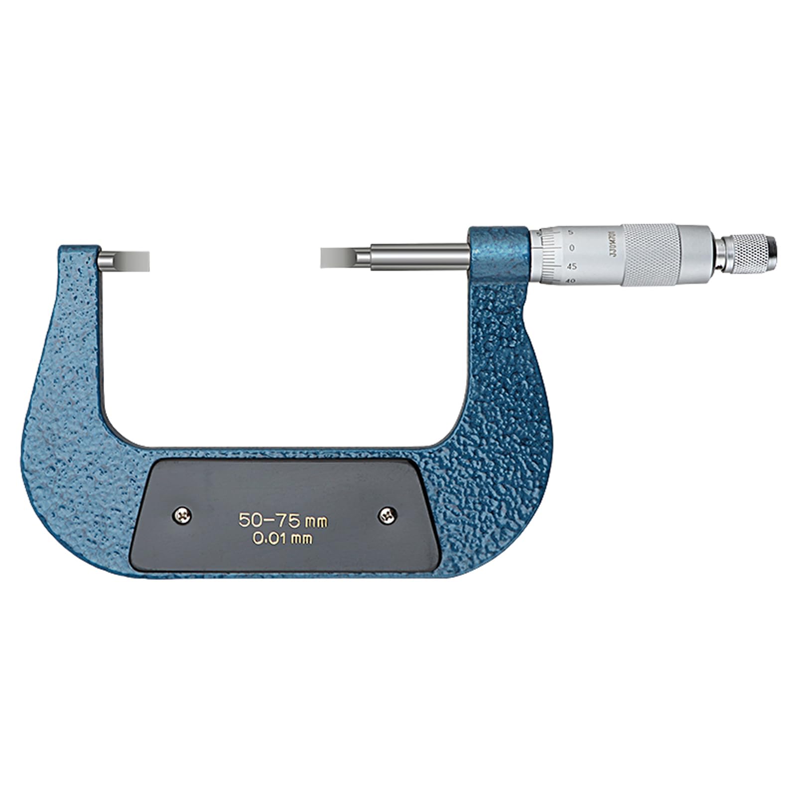 Blade Micrometer with 50-75mm Measuring Range, Metric Outside Micrometer, Measure The Groove Diameter of Shafts and Keyways, Blade thickness 0.75mm (50-75mm)