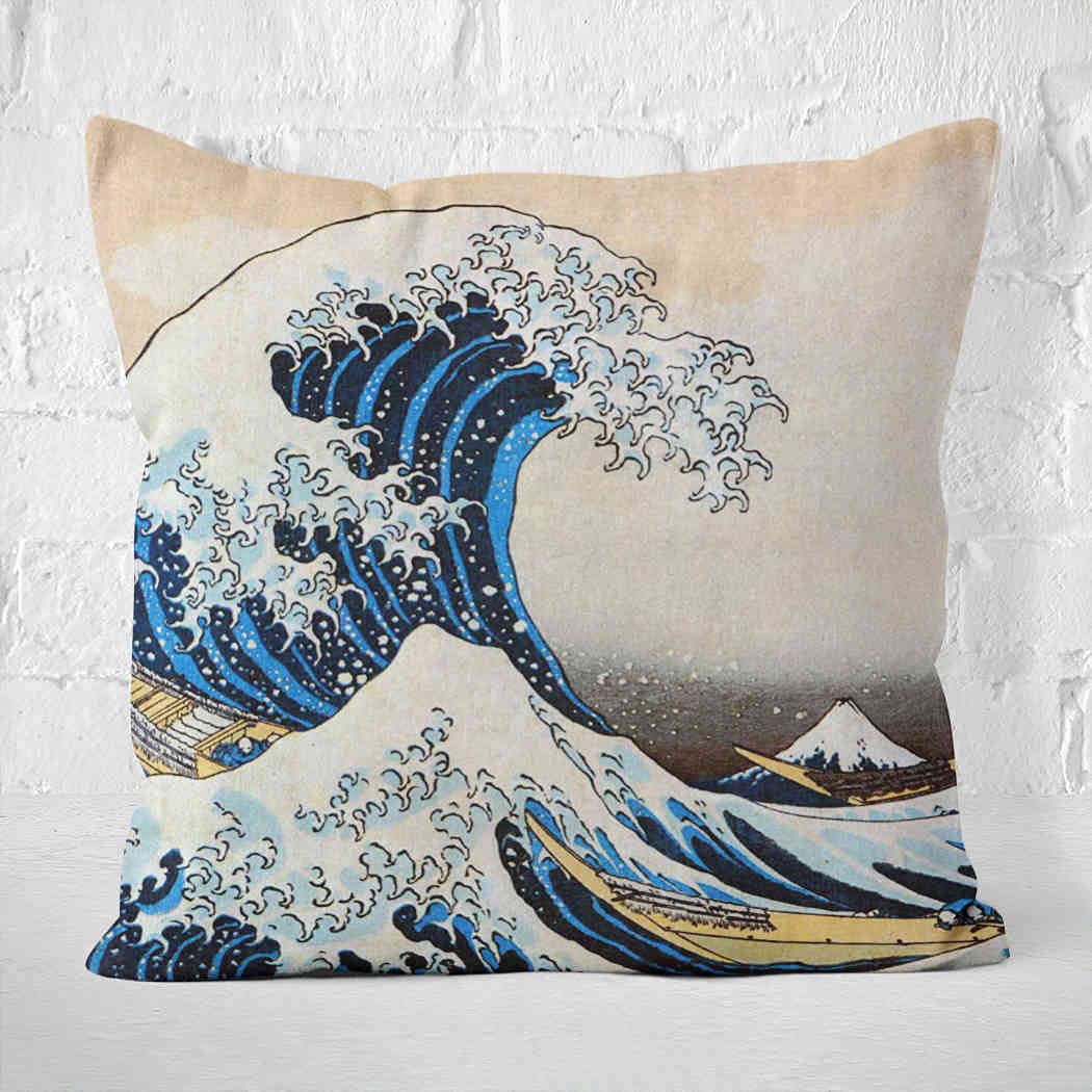 Amazon.co.jp: Hemevd クッションカバー グレートウェーブ北斎浮世絵 2