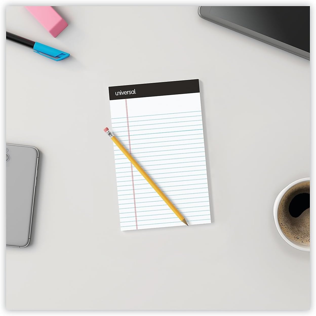Universal Heavyweight Legal Ruled Writing Pad, 5 x 8" (57300)