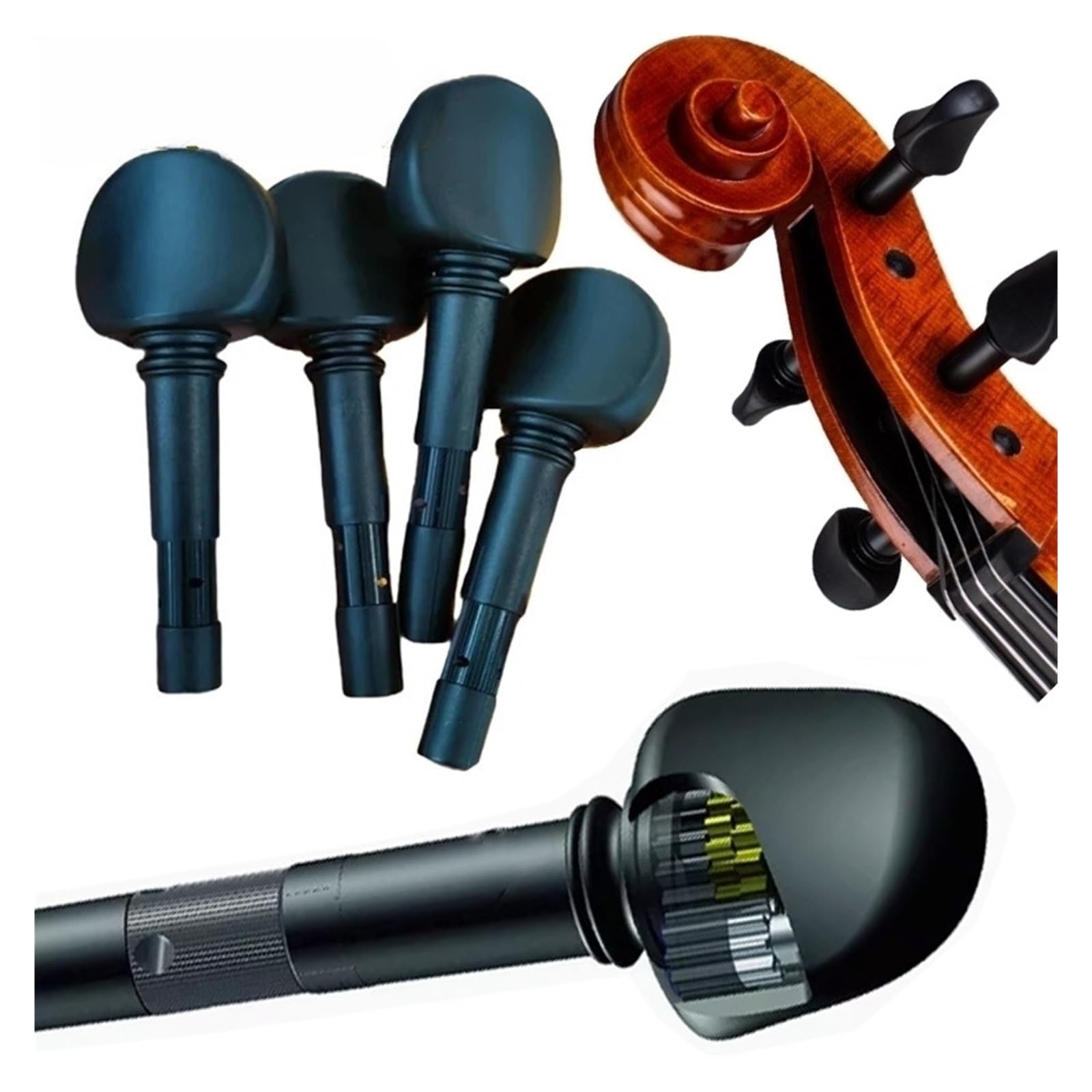 Clavijas De Cambio For Violín Viola Violonchelo 4/5 | Clavijas dentadas for violín, viola y violonchelo de 4 o 5 cuerdas. Sintoniza fácilmente
