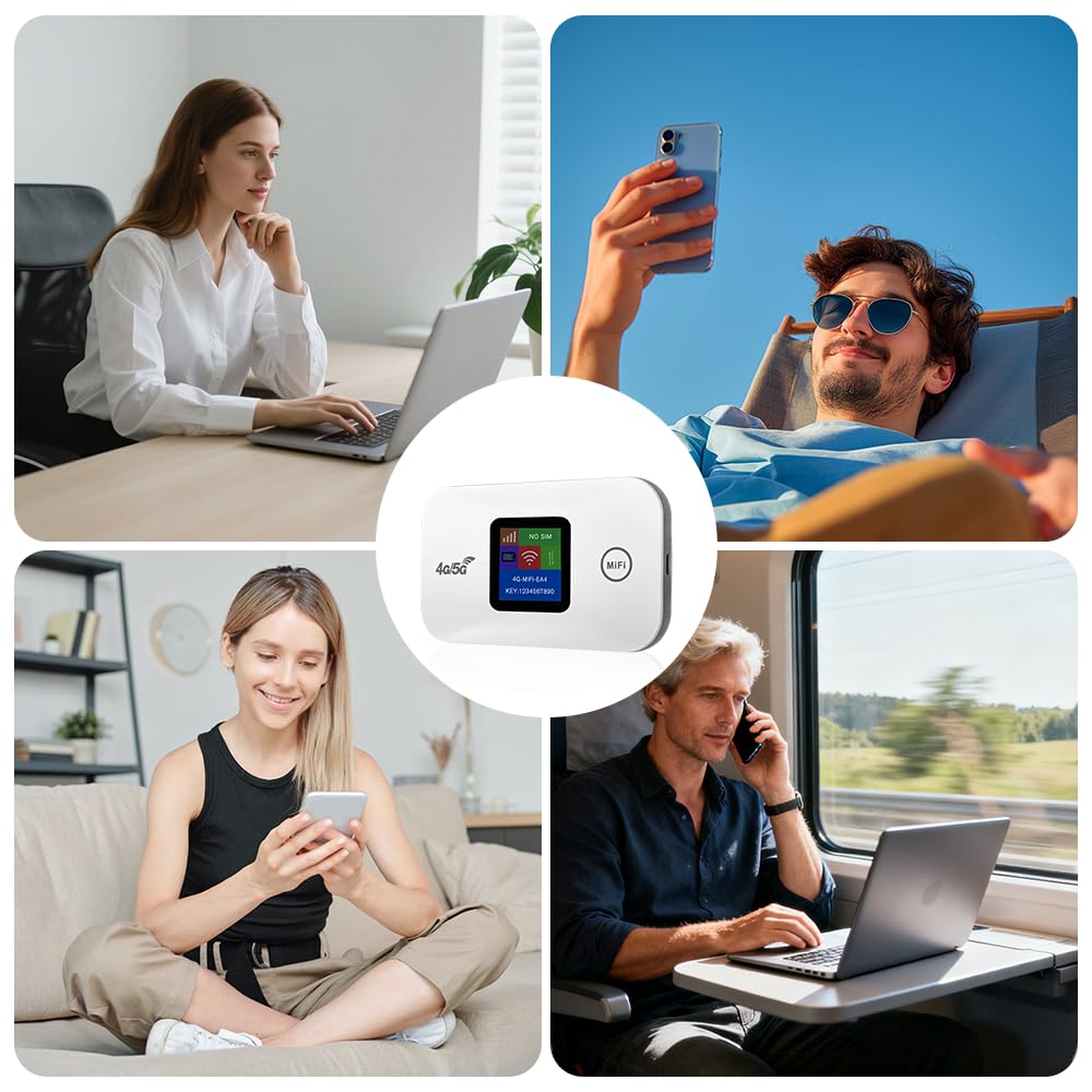 Hotspot Mobile WiFi 4G LTE, Router Hotspot Mobile 4G desbloqueado con ranura para tarjeta SIM 4G LTE Router WiFi Router Internet Mobile LTE hasta 150 Mbps Conecta hasta 10 dispositivos