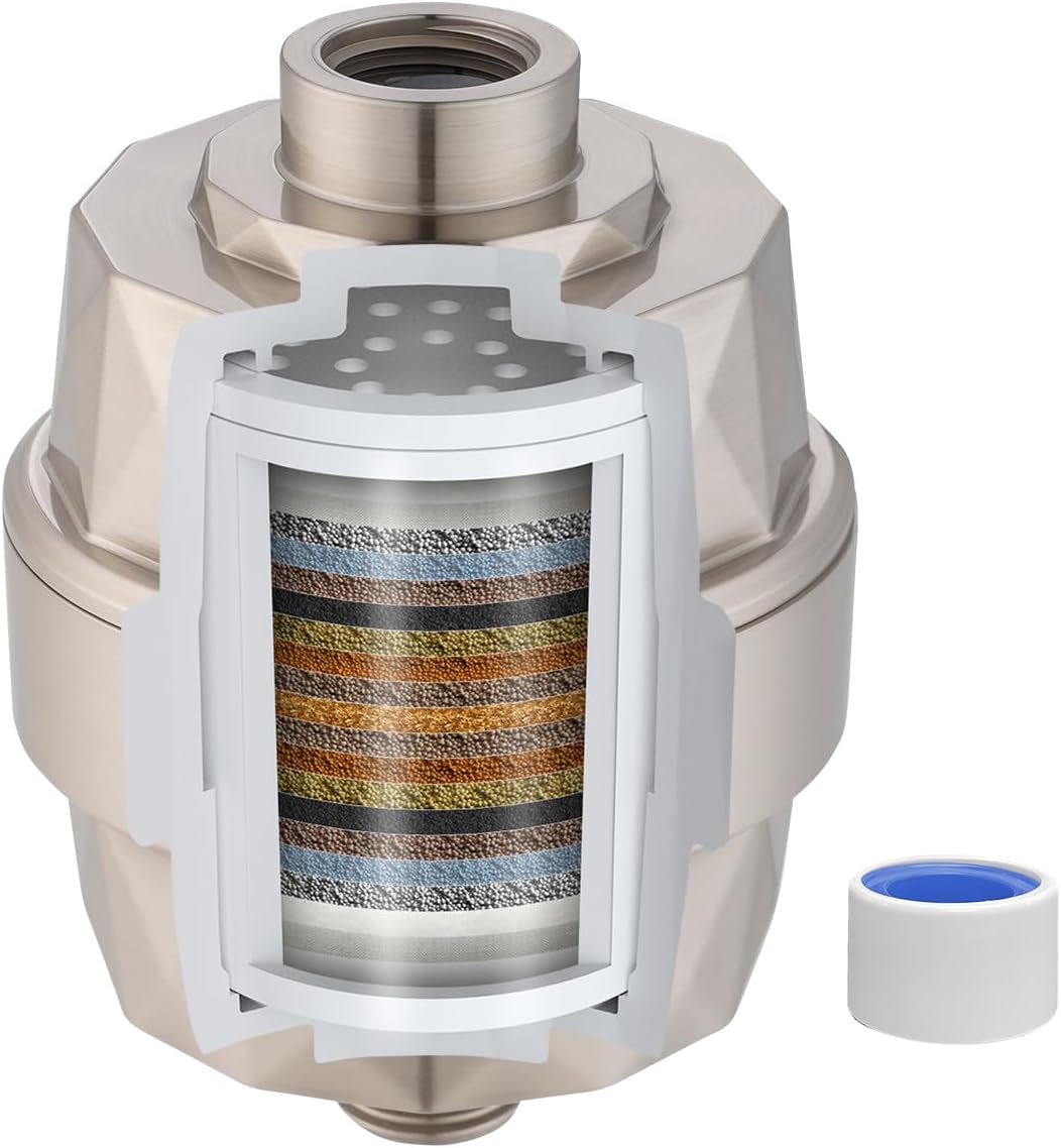 Hibbent Shower Filter for Hard Water, High Output Shower Head Filter to