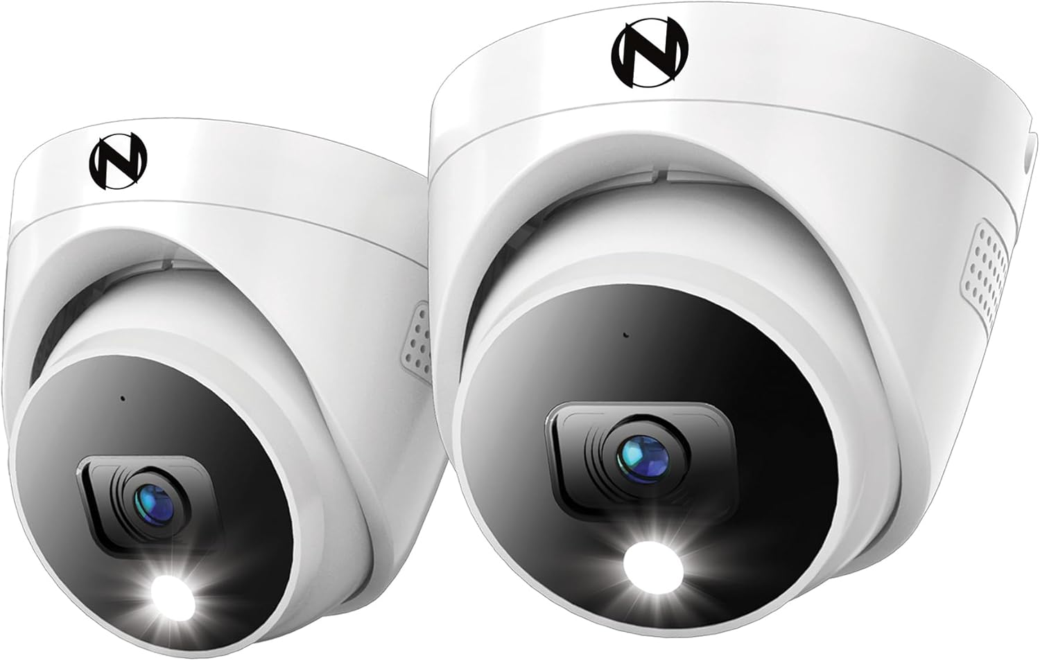 Night Owl Add On Wired 4K HD Indoor/Outdoor Deterrence Dome Cameras with 2-Way Audio (2 Pack)