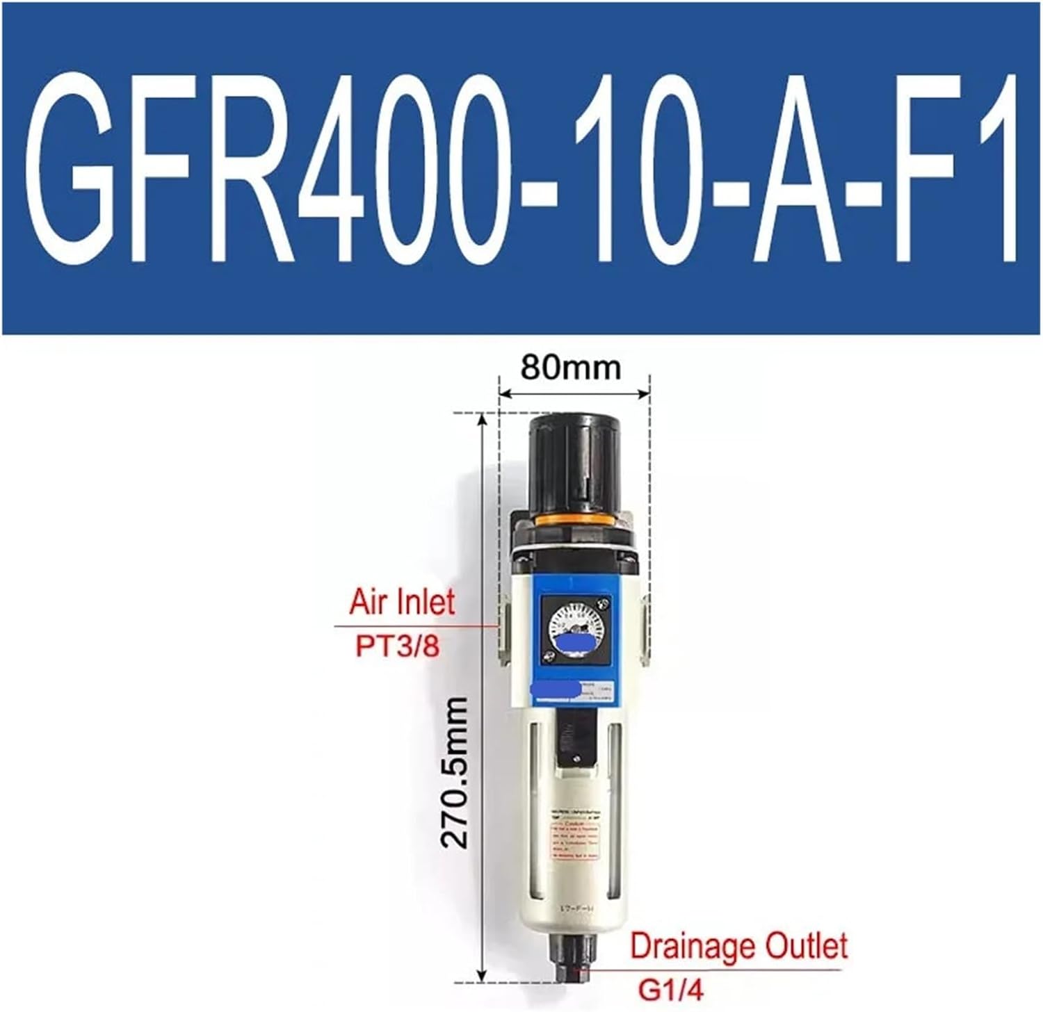 Air Source Processor Air Pressure Regulating Filter GFR200-06/08 GFR300-08/10 GFR400-15 GFR600-25-A-F1