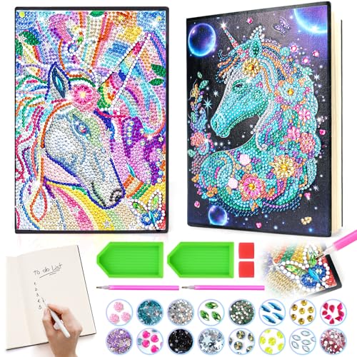 Regalo Bambina 7 8 9 10 Anni Femmina, Diamond Painting Bambina Diario Gioco Regalo Bimba 4 6 8 11 Anni Idea Regali Compleanno Giochi Bimba Kit Lavoretti Creativi Bambini Giocattoli Mosaico Set Pittura