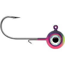 VMC Neon Moon Eye Jig, Balanced Head Design for Bass, Walleye and Freshwater Fishing