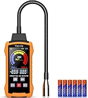 Veevvio Natural Gas Leak Detector with 11-Inch Flexible Gooseneck, Audible & Visual Alarms - Propane Methane Sniffer for Home RV Safety
