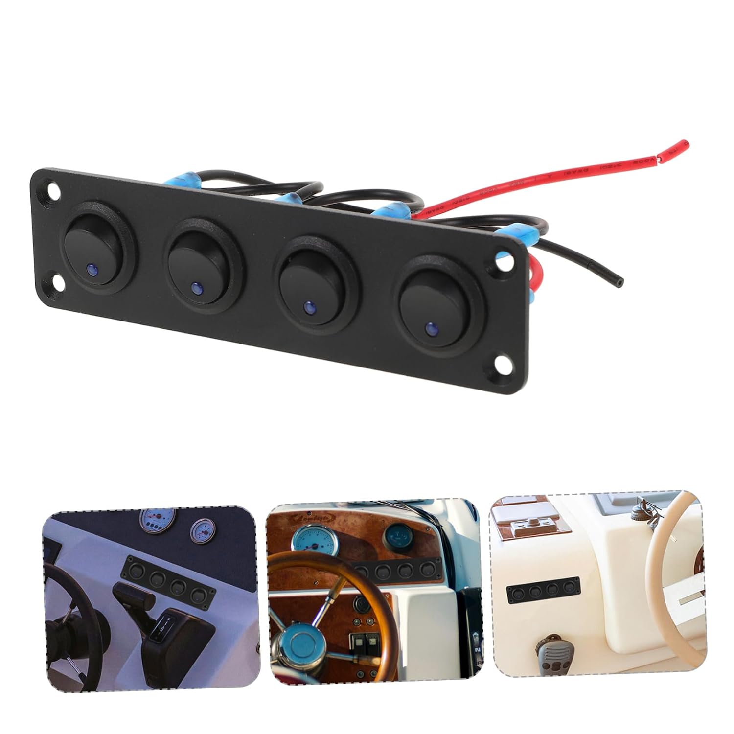 MAGICLULU Automotive Rocker Panel Gang Toggle Panel for Cars Boats and Rvs Features Circuit Easy and Design