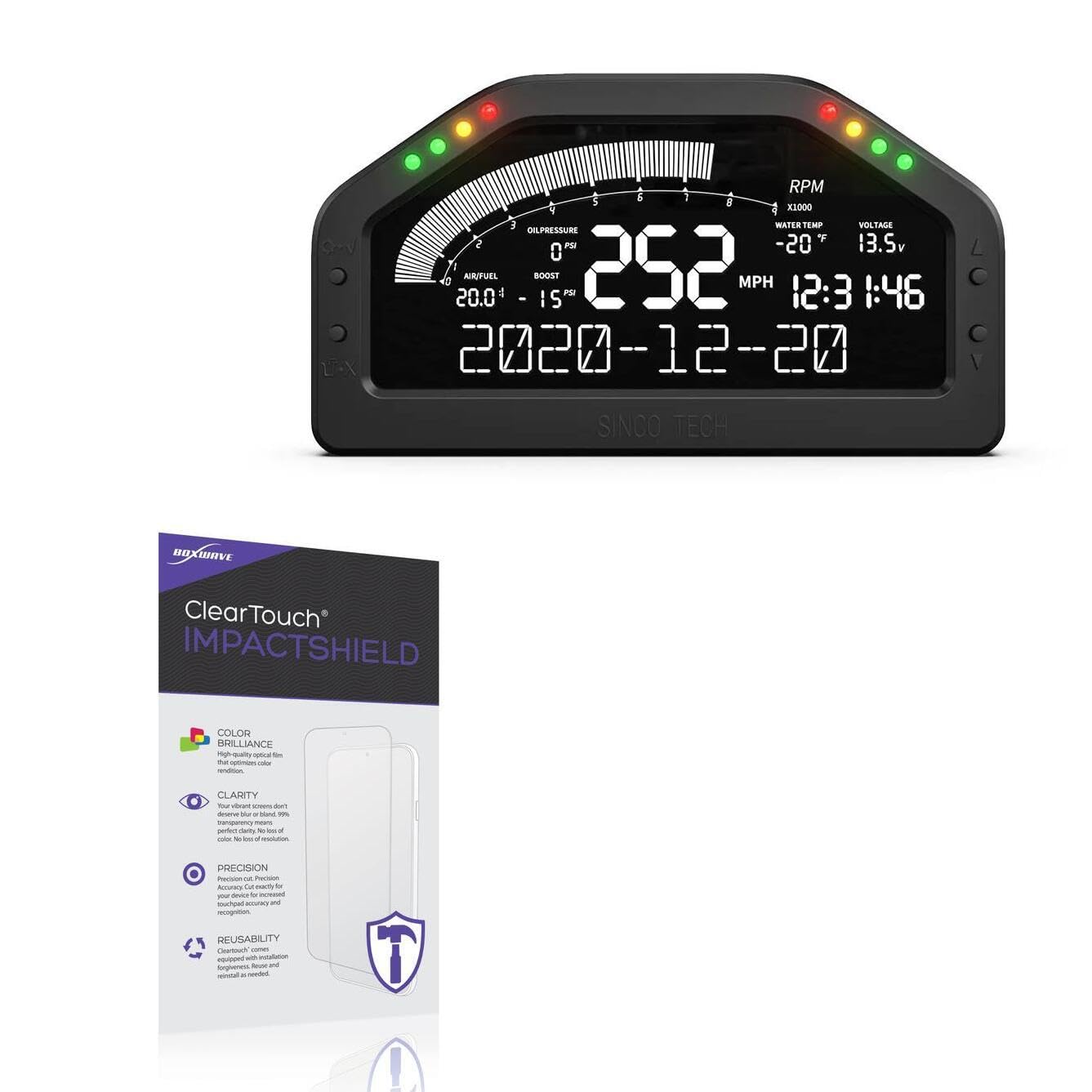 BoxWave Screen Protector Compatible with SincoTech DO922 - ClearTouch ImpactShield (2-Pack), Impenetrable Screen Protector Flexible Film