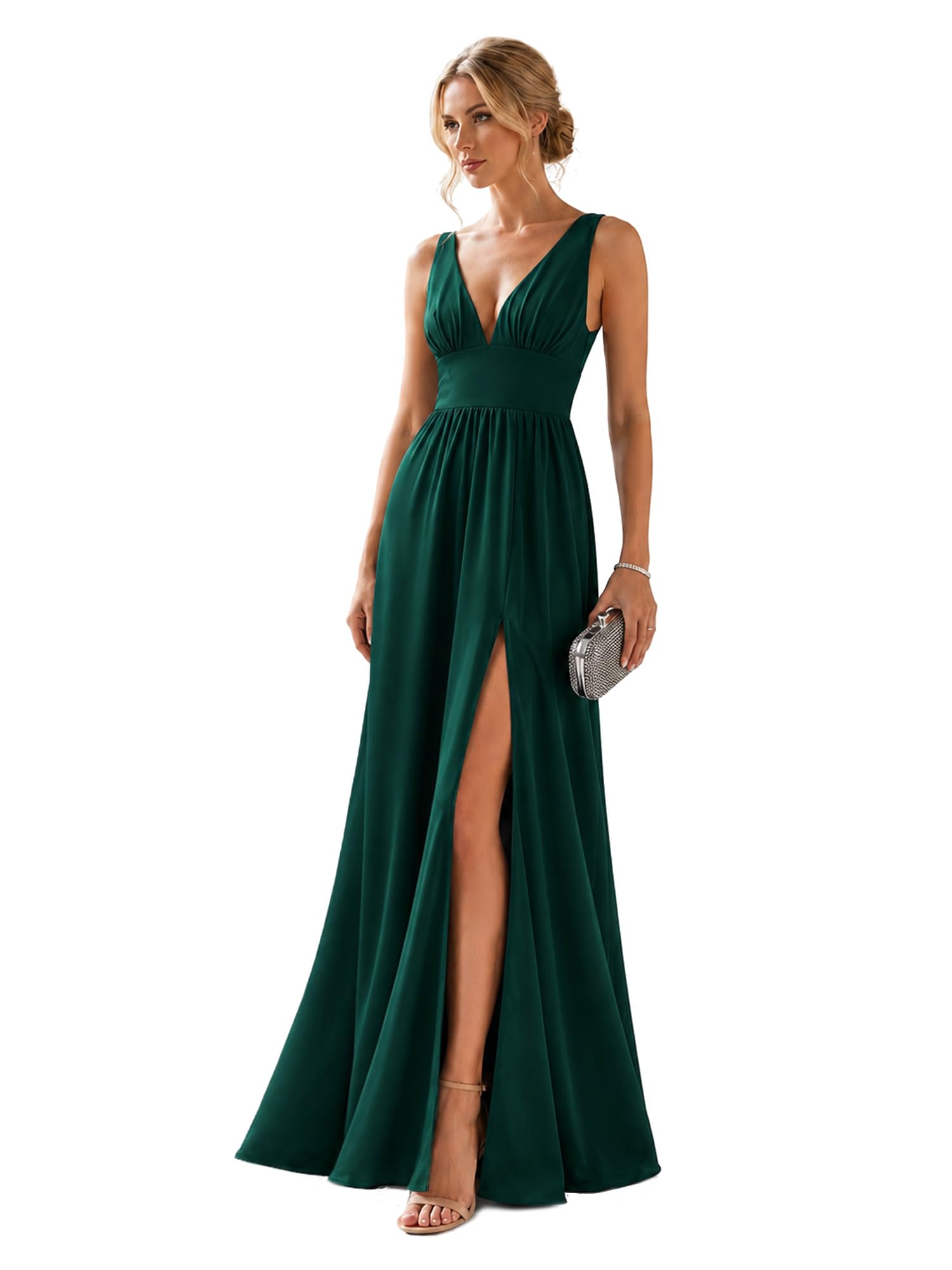 Ever-Pretty V-Neck Side Slit Dress