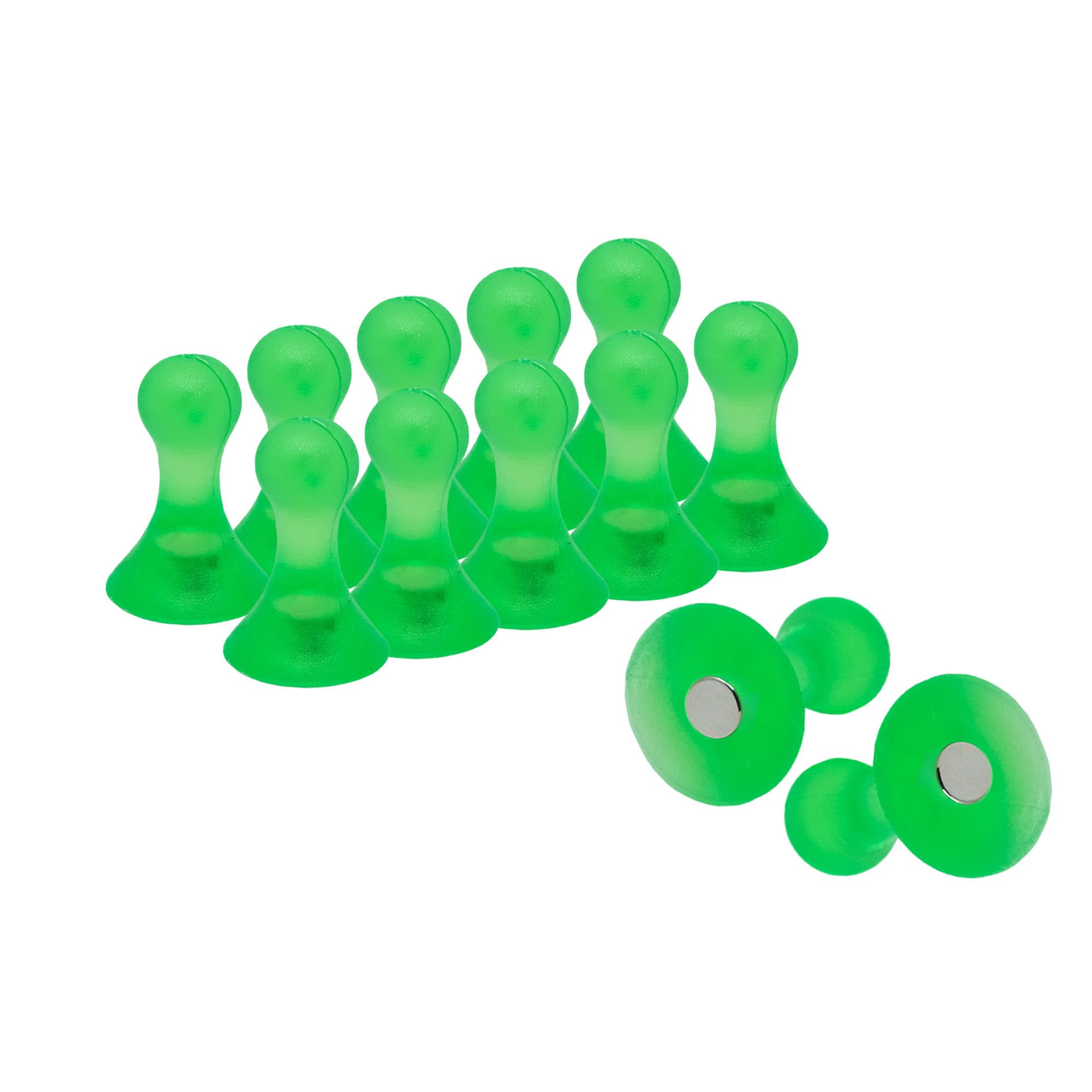 Small Green Skittle Magnets For FridgeWhiteboardNoticeboardFiling Cabinet (Pack Of 12) from B&Q