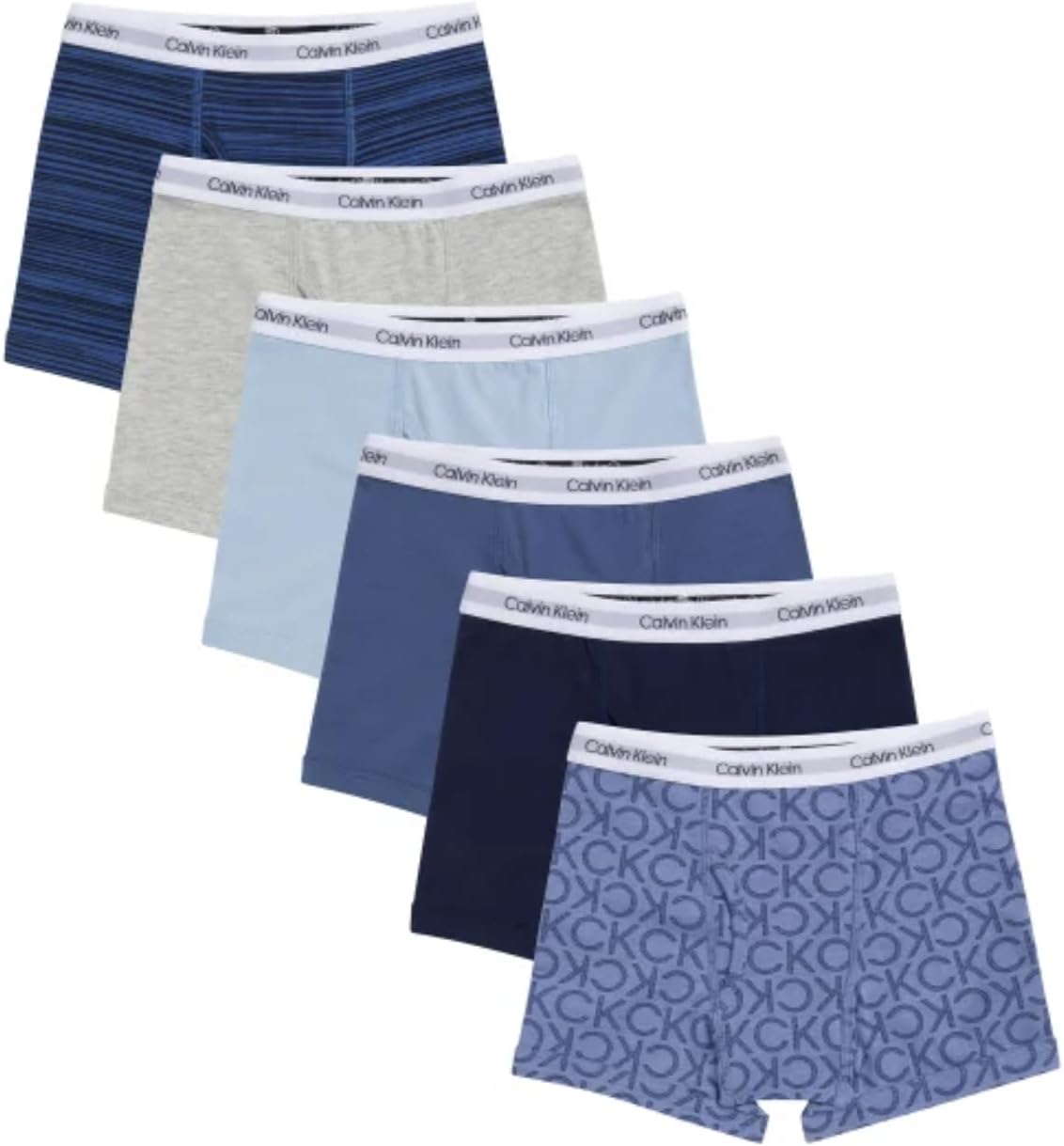 Calvin Klein Boys Boxer Briefs, 6 pack, Assorted Colors