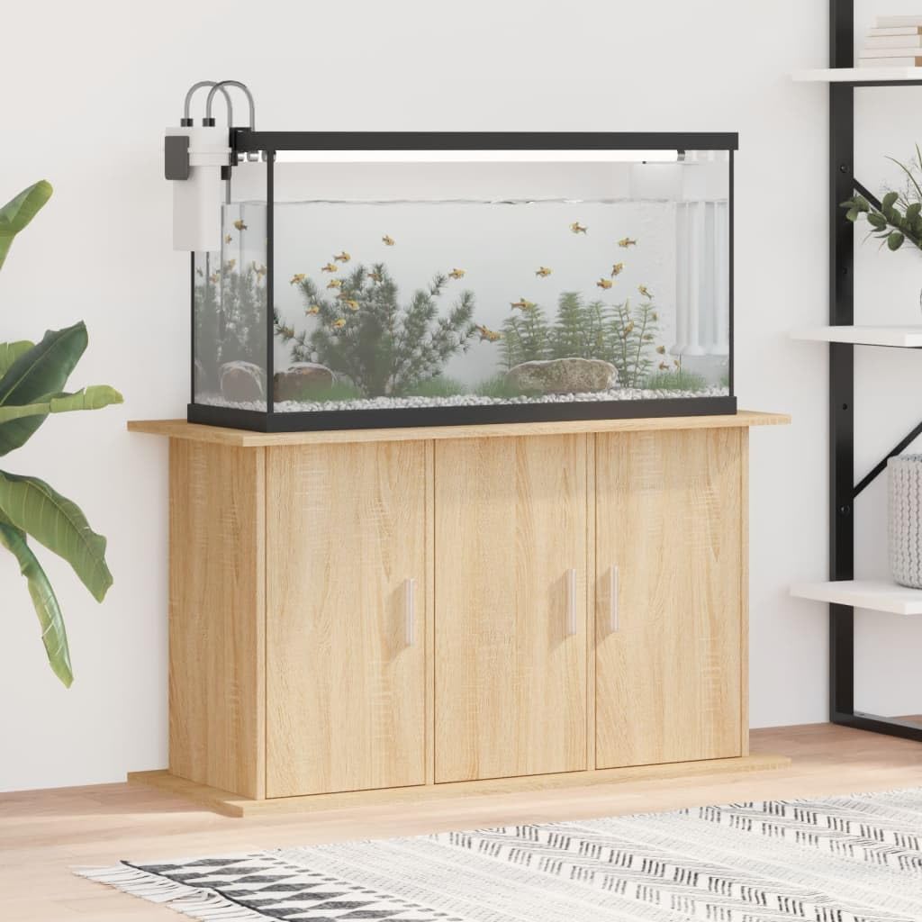 Festnight Aquarium Unterschrank Aquariumständer für Aquarien, Aquarienschrank Schrank Aquarium Tisch HolzwerkstoffSonoma Eiche 101 x 41 x 58 cm