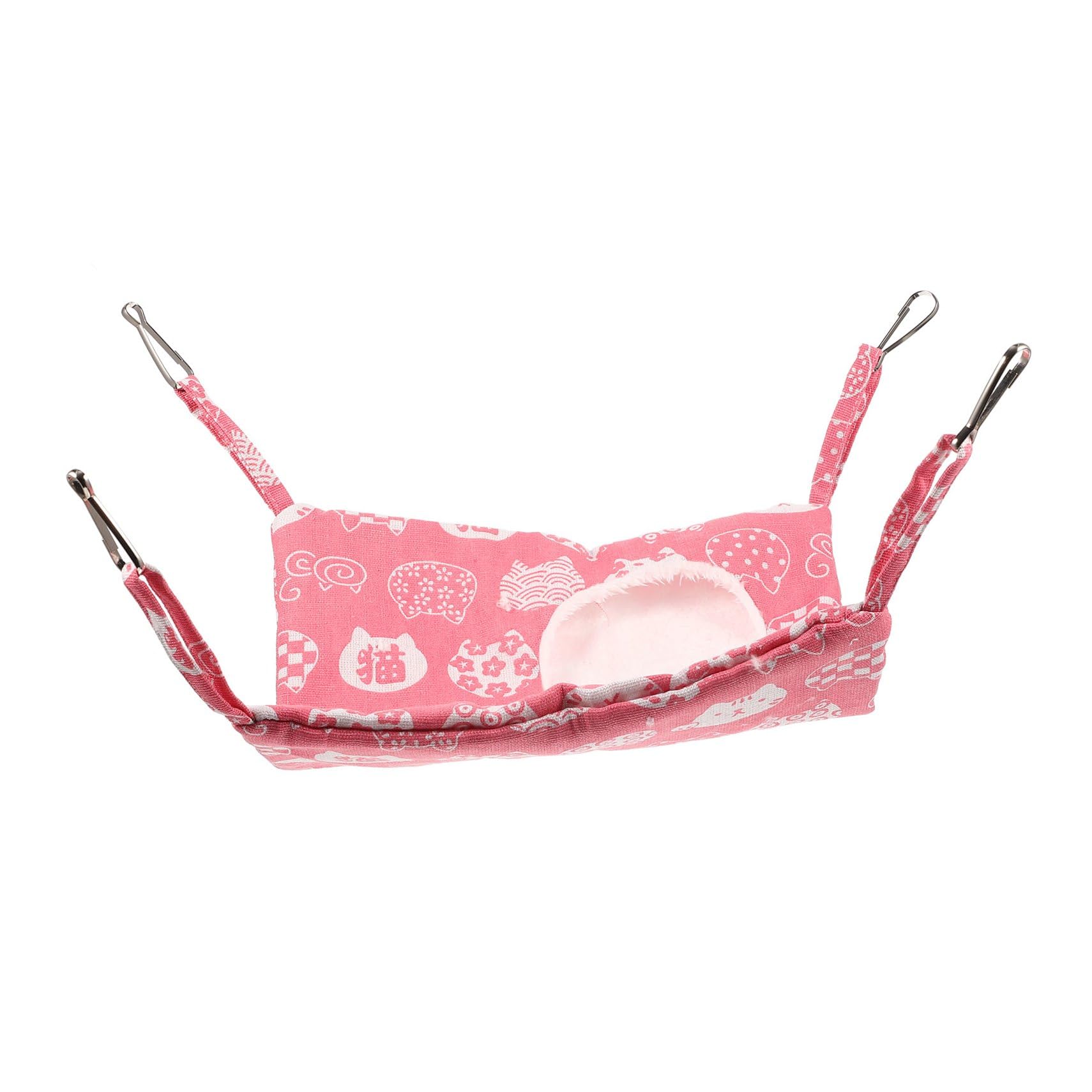 HANABASS 5piezas Cama Colgante para Hámster y Cobayas Hamaca Cálida y Cómoda Accesorio para Mascotas para Chinchillas y Pequeños Roedores Diseño De Gato Suerte