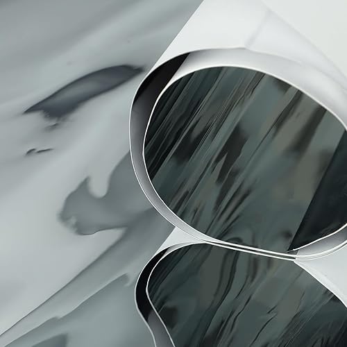 Miniatura 9 de MANMAOHE 2 hojas de espejo grandes y flexibles de 19.7 x 39.4 pulgadas, autoadhesivas, sin vidrio, azulejos de espejo de plástico cortables de