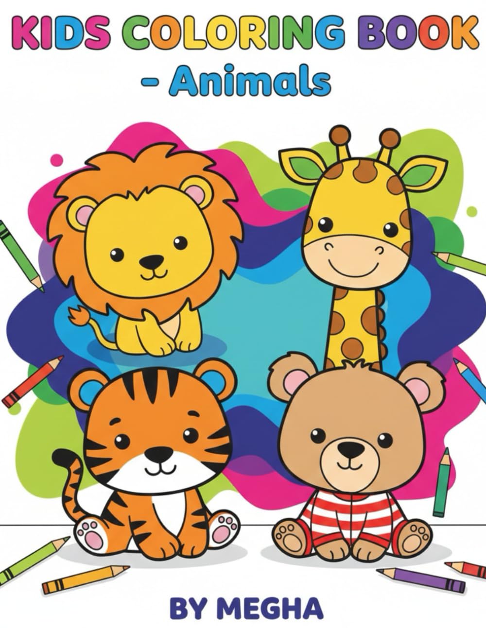 Kids Coloring Book - Animals BedTime Routine