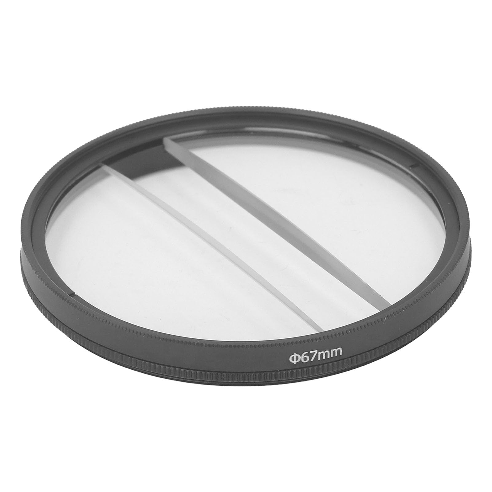 Wisoqu Double Glass Split Diopter Lens Filter Half Moon Prism