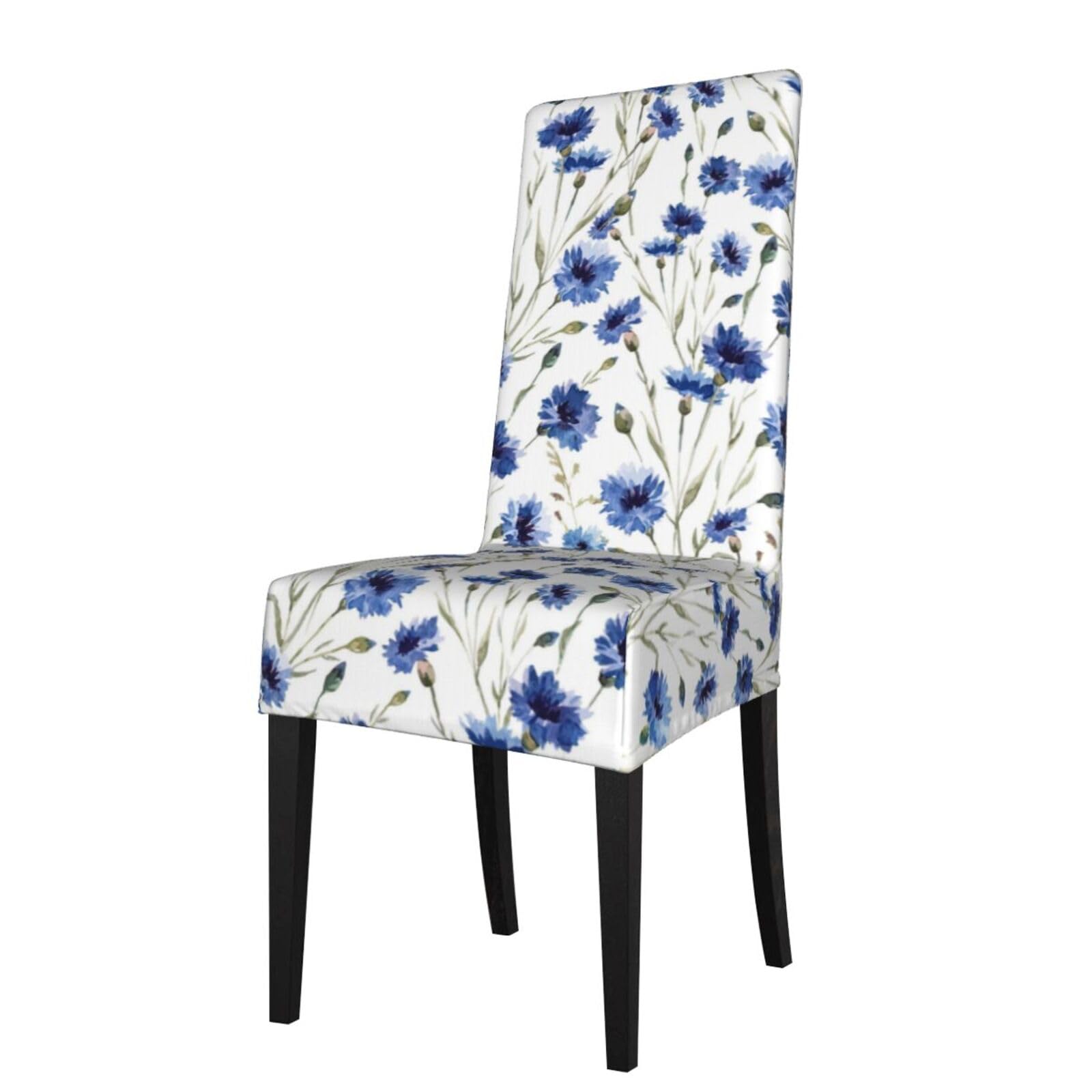 LKYMOH Flower Cornflower, Chair Covers Stretch Chair Slipcovers for Dining Room, for Party Pet Protection Universal Fit Soft Polyester