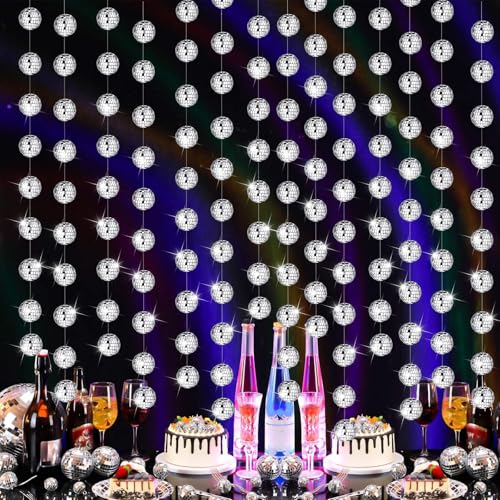 Sumind 8 Pack Mini Disco Ball Garlands Party Decor, 1 Inch