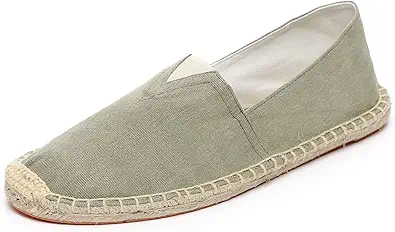 Mintzice Men's Solid Comfortable Slip on Canvas Espadrilles Flat