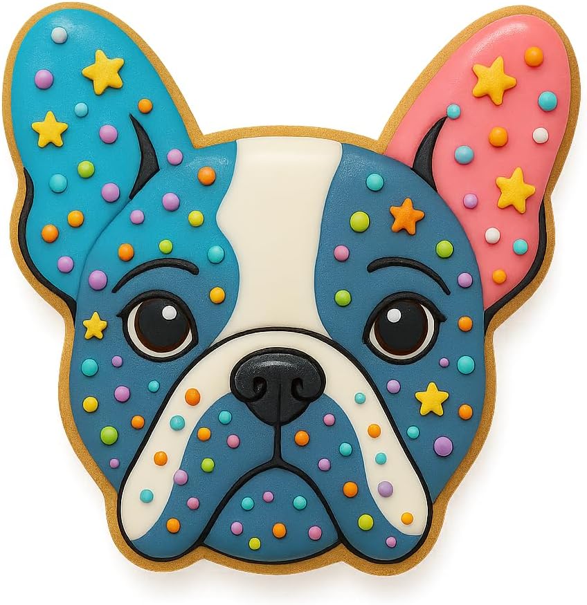 Mighty Gadget Adorable French Bulldog Face Cookie Cutter - 4 x 3.89 inch, Perfect for Dog-Themed Treats (Random Color) image 5