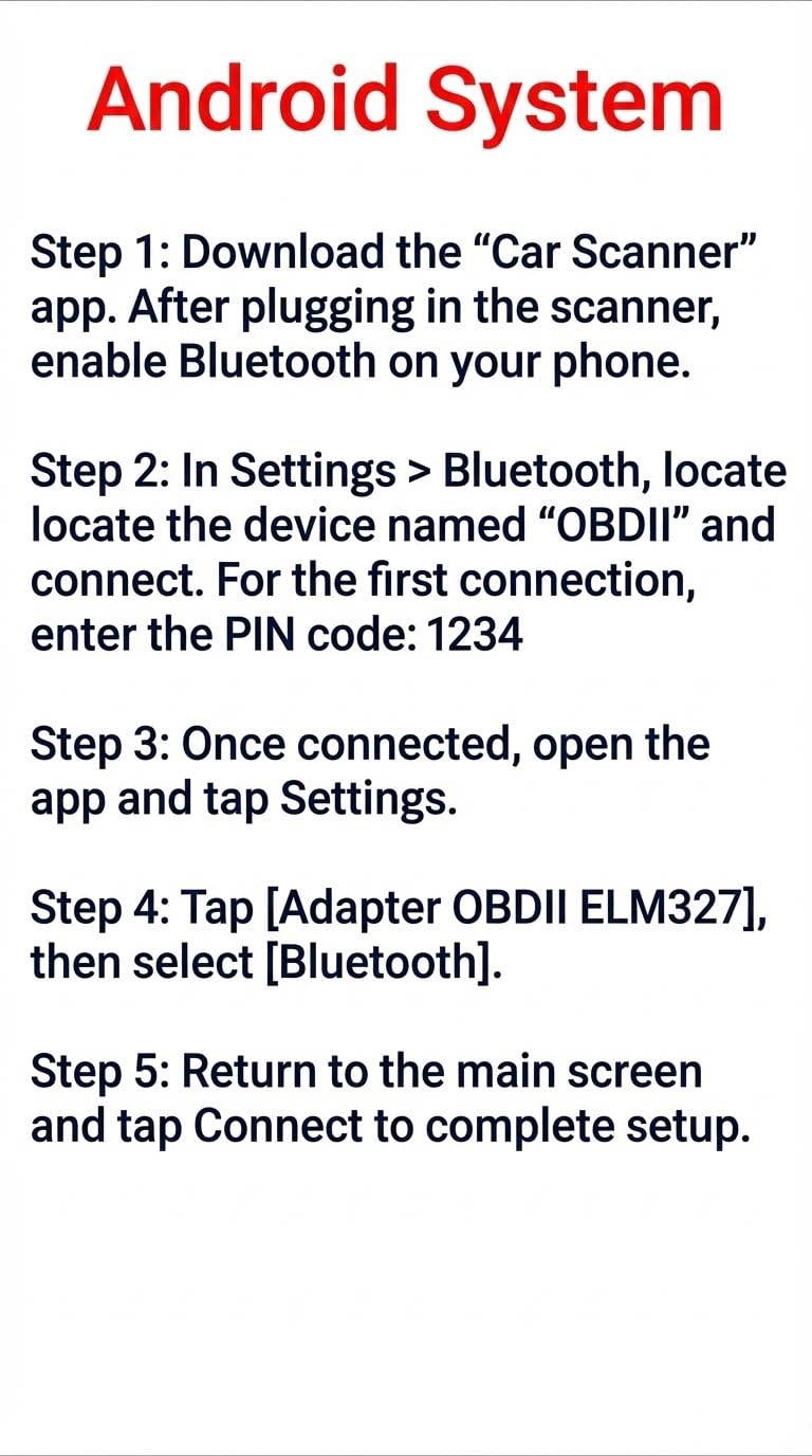 OBD2 Auto Diagnostica con 10+ Lingue, Bluetooth Diagnosi Auto Scansione dei Guasti del Veicolo, Scanner OBD2 per Auto con Protocolli Multipli per iOS, Android, Windows.