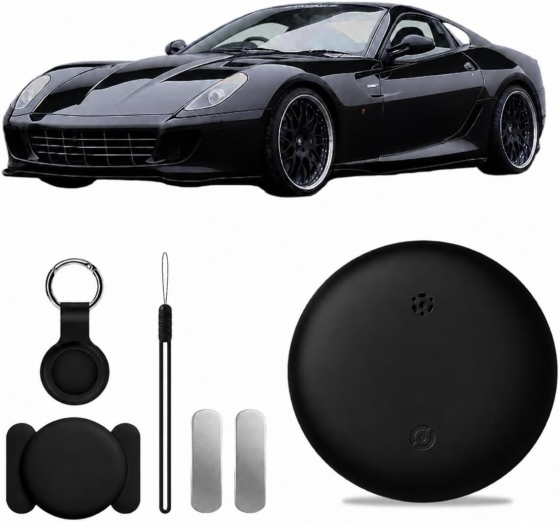GPS Tracker Device for Vehicles,Non Detectable GPS Tracker for Android and iPhone with Real-Time Tracking,Hidden Car Tracker Device,No Monthly Fee,No SIM,for Cars, Kids, Pets(Carbon Black)