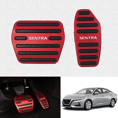 Kakash Accesorios interiores personalizados para Nissan Sentra 2020 2021 2022, cubiertas de pedal de acelerador de gas de aleación de aluminio,