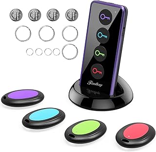Key Finders, Remote Finder Stick On: ldcx 85dB Wireless Item Rf Locator Wallet Tracker 131ft Working Range for Finding Keys,TV Remote,Pet,School Bag,Phone w Led Flashlight,Keychain