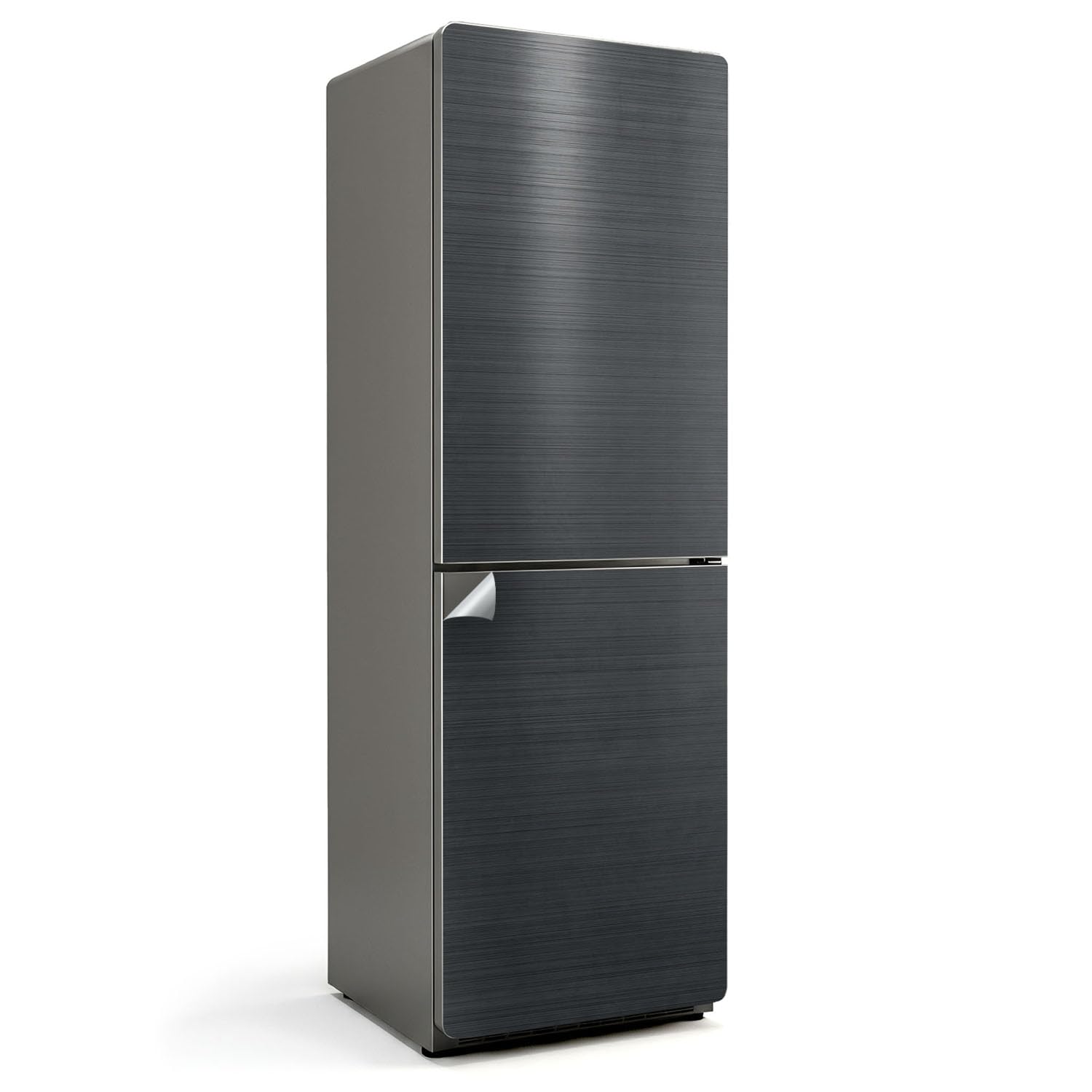 Autocollant porte réfrigérateur habille élégamment votre cuisine de texture métallique lisse